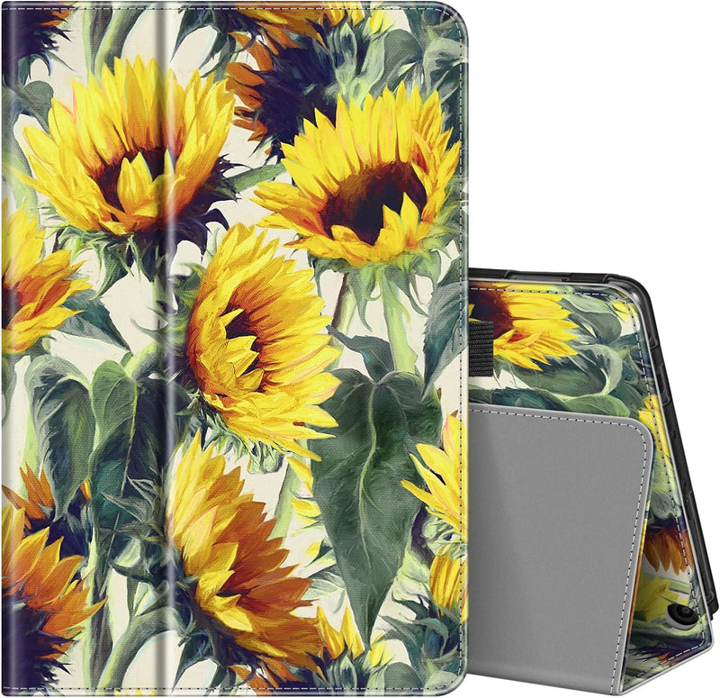 Fire HD 10 13th generation case in sunflowers pattern