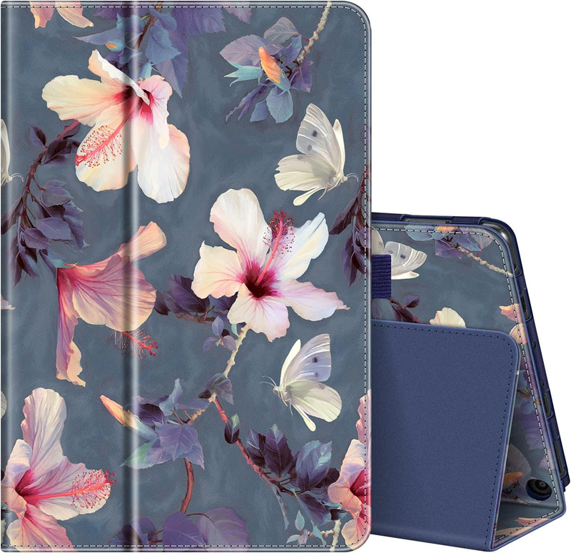 Fire HD 10 13th generation case in blooming hibiscus pattern