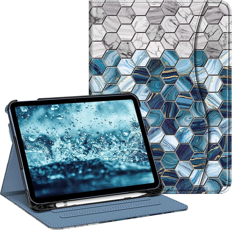 ipad 10th gen case in agate hexagons