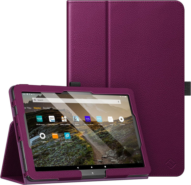 Fire HD 10 13th generation case in dark purple