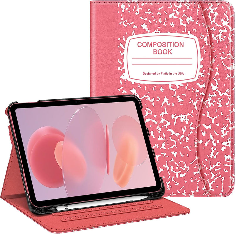ipad 10th gen 10.9 case in pink composition book