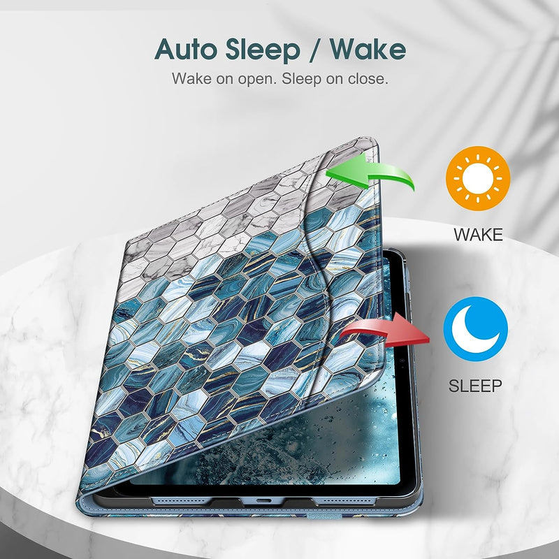 iPad A16 Chip 11" 2025, iPad 10th Gen 10.9" Multi-Angle Viewing Case w/ Pencil Holder | Fintie