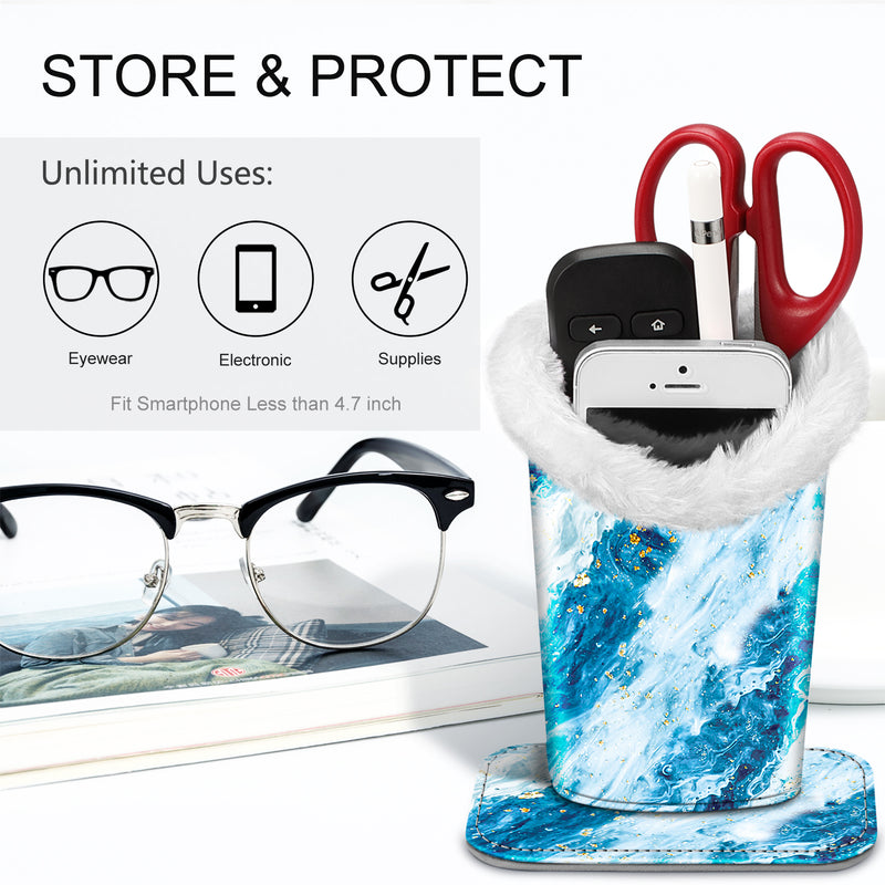 Fintie Plush Lined Eyeglasses Holder with Magnetic Base