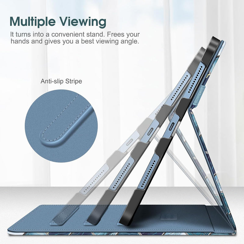 iPad A16 Chip 11" 2025, iPad 10th Gen 10.9" Multi-Angle Viewing Case w/ Pencil Holder | Fintie