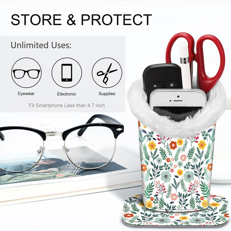 Fintie Plush Lined Eyeglasses Holder with Magnetic Base