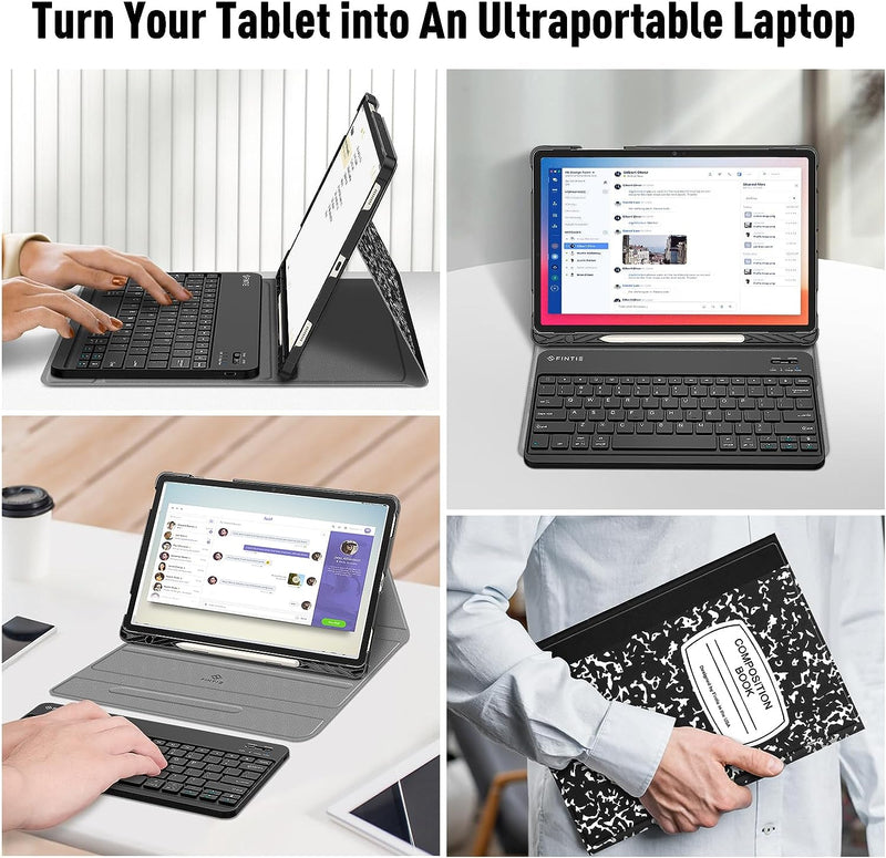 Galaxy Tab S10 Plus (2024)/ Tab S9 Plus (2023) Keyboard Case w/ S Pen Holder | Fintie