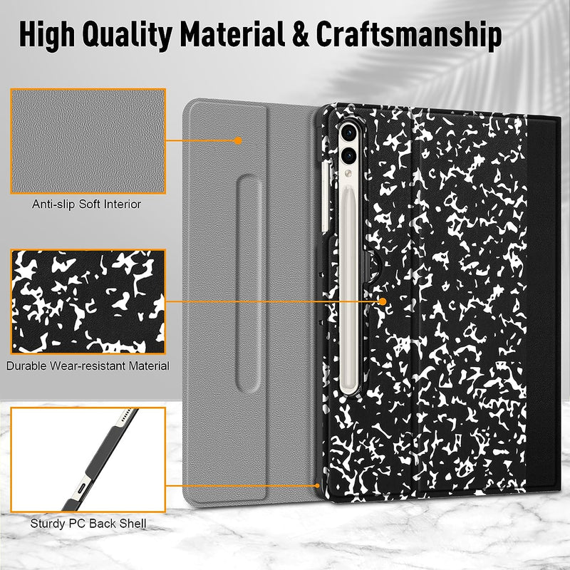 Galaxy Tab S10 Plus (2024)/ Tab S9 Plus (2023) Keyboard Case w/ S Pen Holder | Fintie