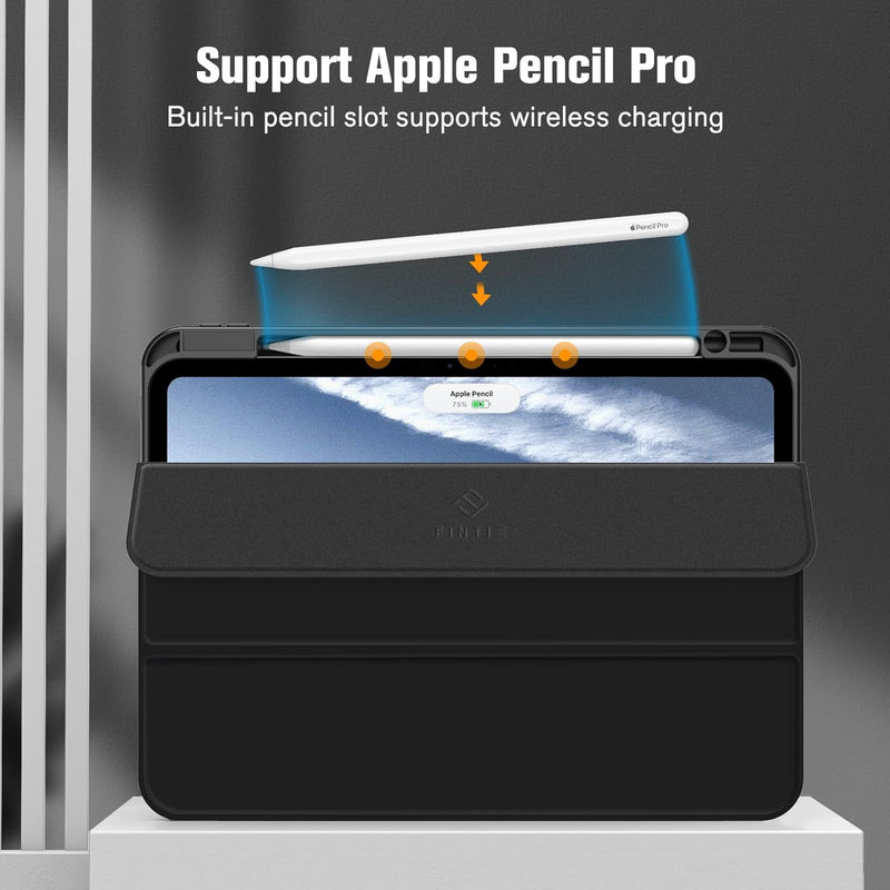apple pencil pro wireless charging with Fintie case on