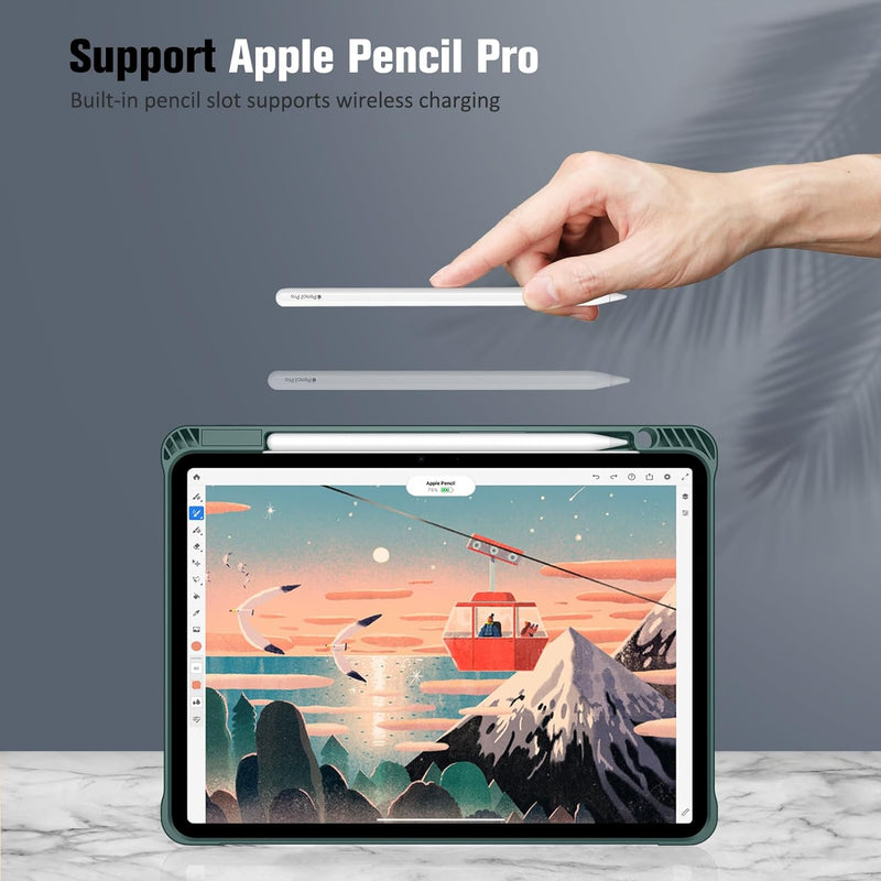 iPad Pro 11" (M5 chip 2025, M4 chip 2024) SlimShell Case with Pencil Holder | Fintie