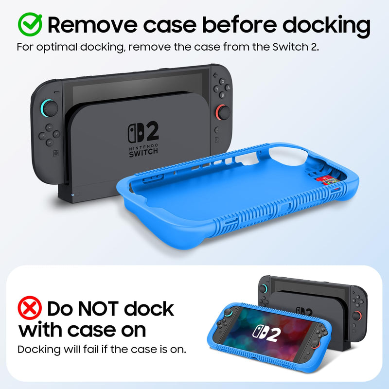 Soft Silicone Case for Nintendo Switch 2 w/Ergonomic Grip and 2 Cartridge Slots, Durable & Anti-Slip | Fintie