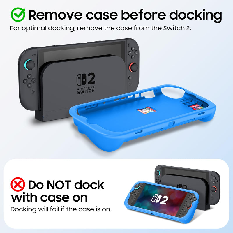 Shockproof Case for Nintendo Switch 2 w/Ergonomic Grip and 3 Game Cartridge Slots | Fintie