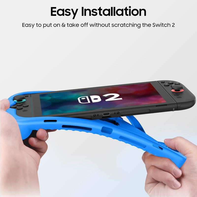 Shockproof Case for Nintendo Switch 2 w/Ergonomic Grip and 3 Game Cartridge Slots | Fintie