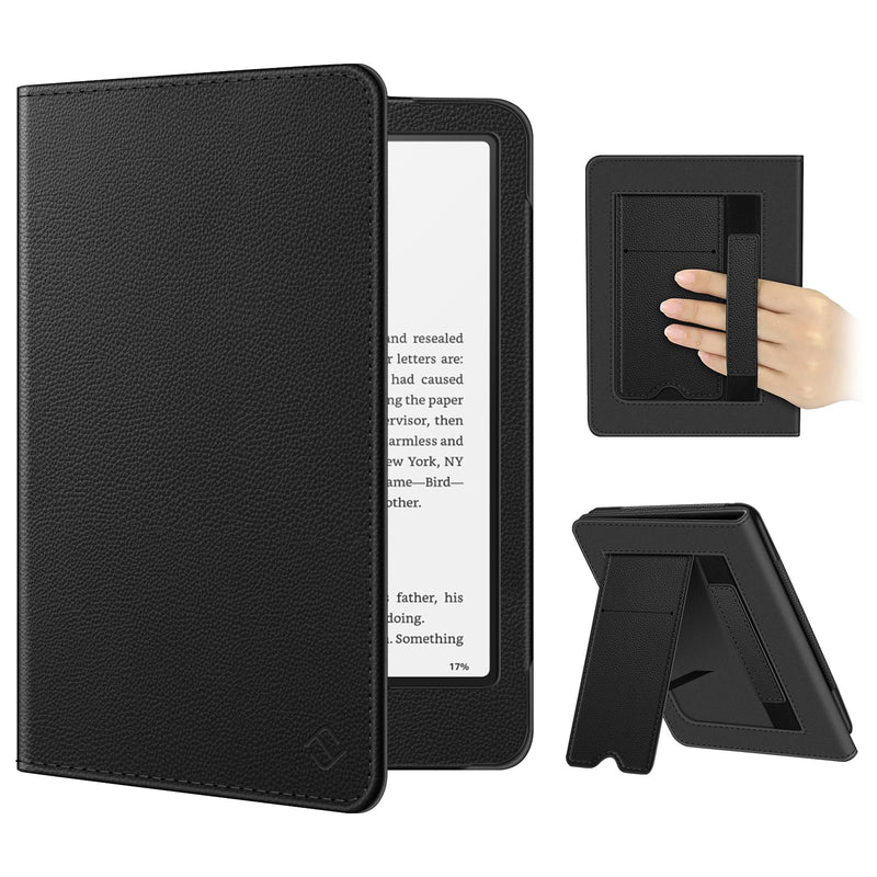 Kindle Paperwhite/Kindle Colorsoft 7" (12th Gen, 2024) Vegan Leather Sleeve Case with Stand and Handstrap | Fintie