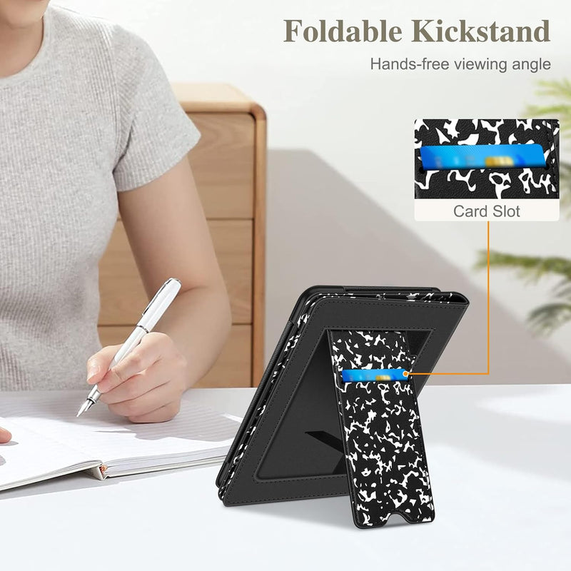 Kindle Paperwhite/Kindle Colorsoft 7" (12th Gen, 2024) Vegan Leather Sleeve Case with Stand and Handstrap | Fintie