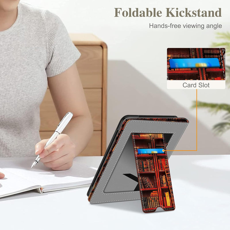 Kindle Paperwhite/Kindle Colorsoft 7" (12th Gen, 2024) Vegan Leather Sleeve Case with Stand and Handstrap | Fintie