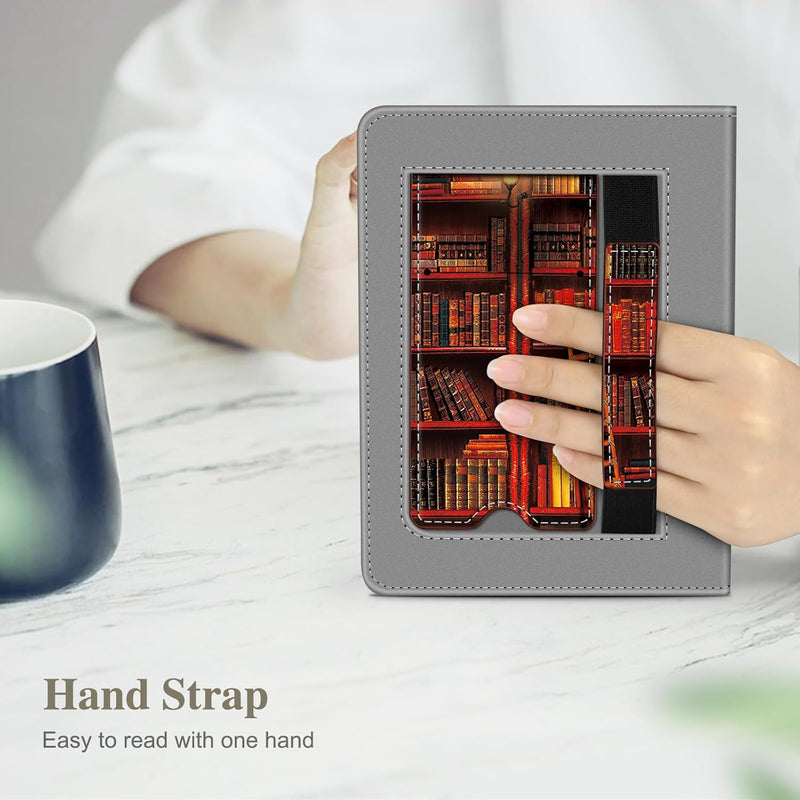 Kindle Paperwhite/Kindle Colorsoft 7" (12th Gen, 2024) Vegan Leather Sleeve Case with Stand and Handstrap | Fintie