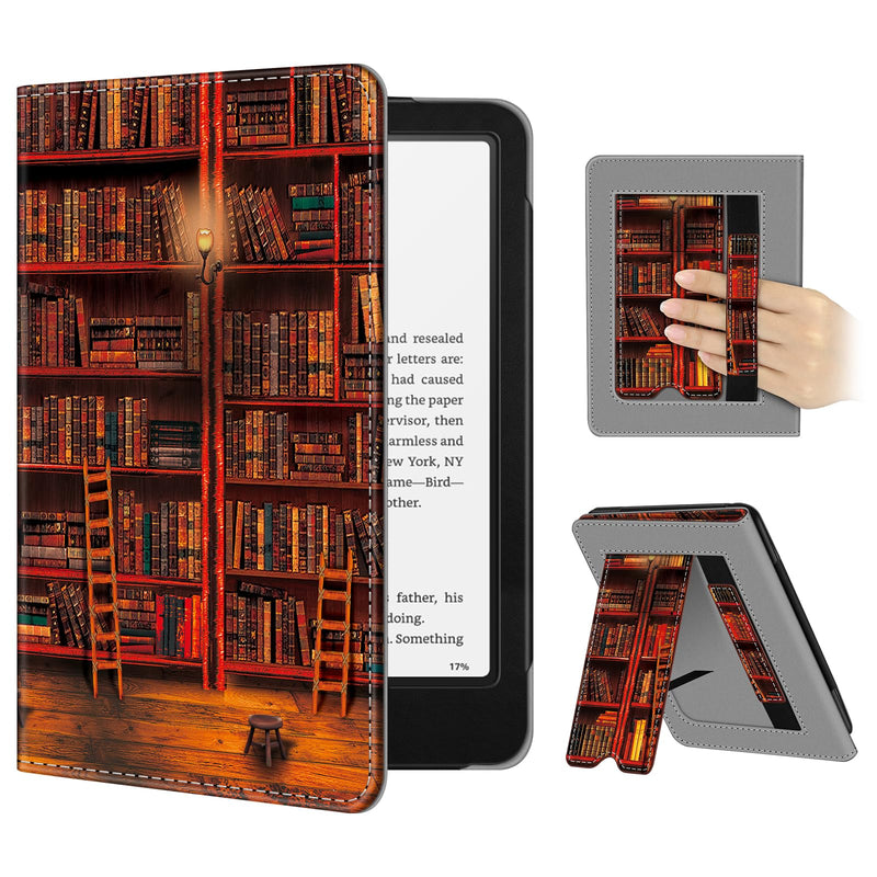 Kindle Paperwhite/Kindle Colorsoft 7" (12th Gen, 2024) Vegan Leather Sleeve Case with Stand and Handstrap | Fintie