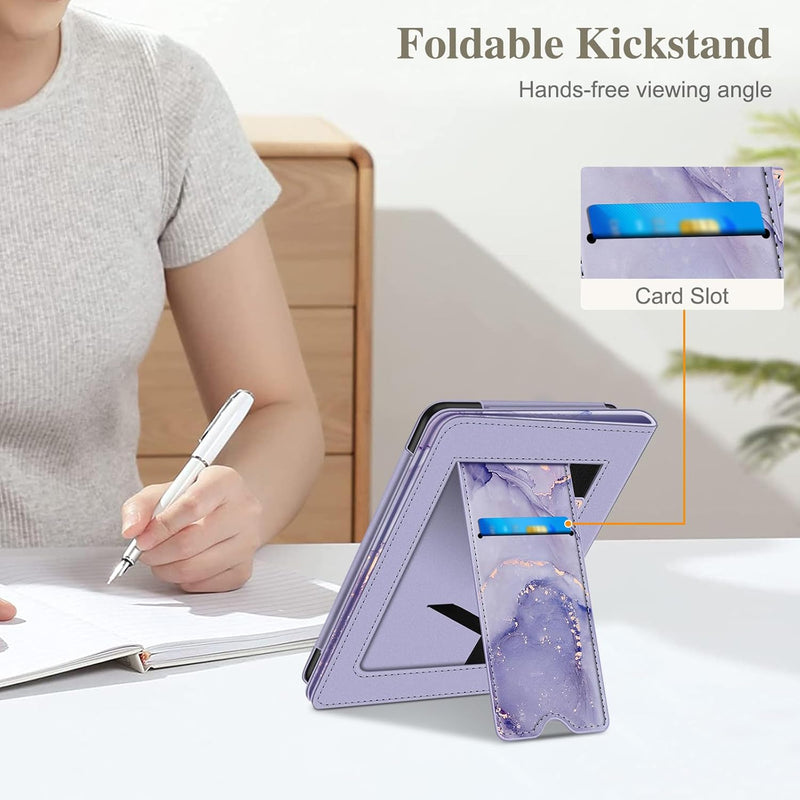 Kindle Paperwhite/Kindle Colorsoft 7" (12th Gen, 2024) Vegan Leather Sleeve Case with Stand and Handstrap | Fintie