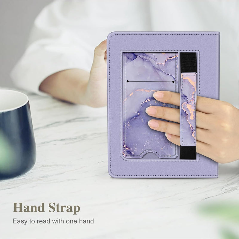 Kindle Paperwhite/Kindle Colorsoft 7" (12th Gen, 2024) Vegan Leather Sleeve Case with Stand and Handstrap | Fintie