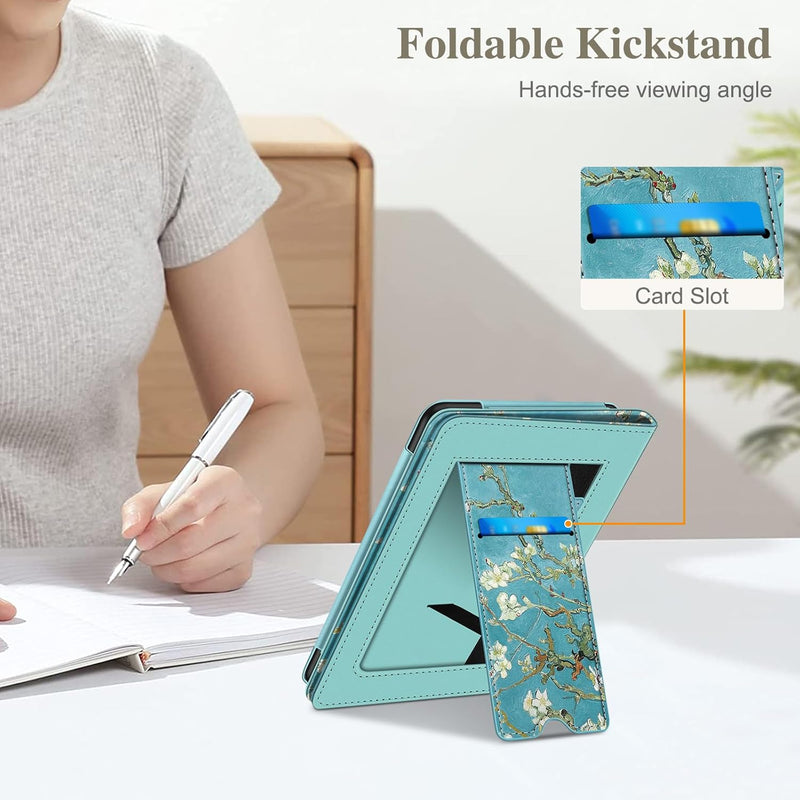 Kindle Paperwhite/Kindle Colorsoft 7" (12th Gen, 2024) Vegan Leather Sleeve Case with Stand and Handstrap | Fintie