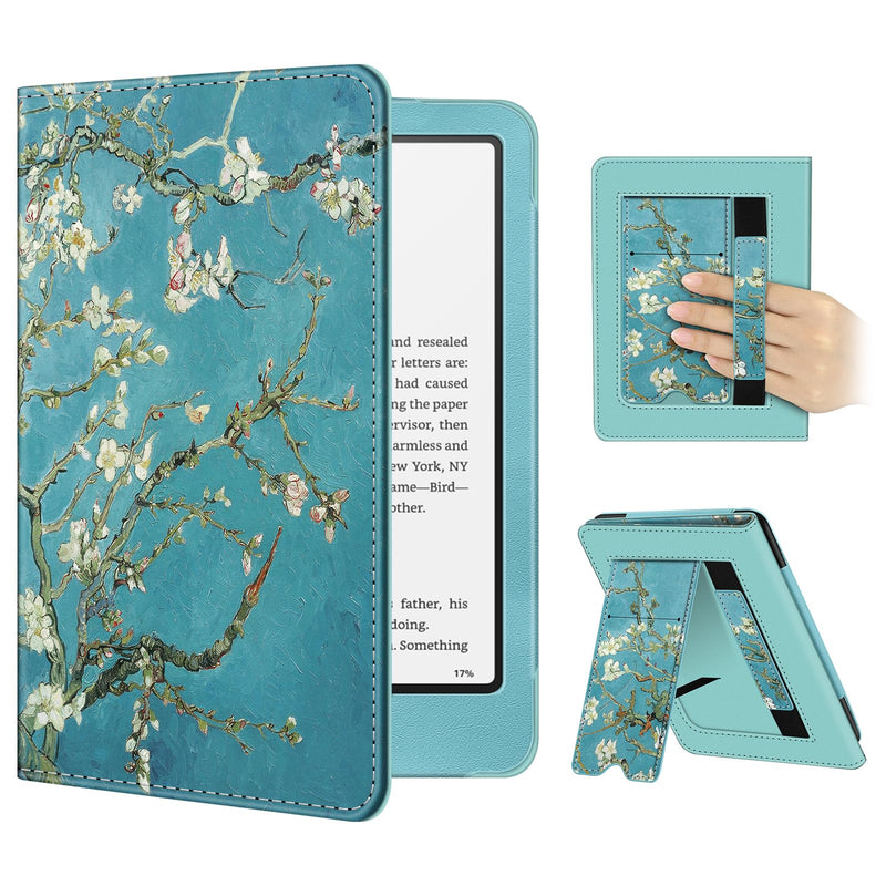 Kindle Paperwhite/Kindle Colorsoft 7" (12th Gen, 2024) Vegan Leather Sleeve Case with Stand and Handstrap | Fintie