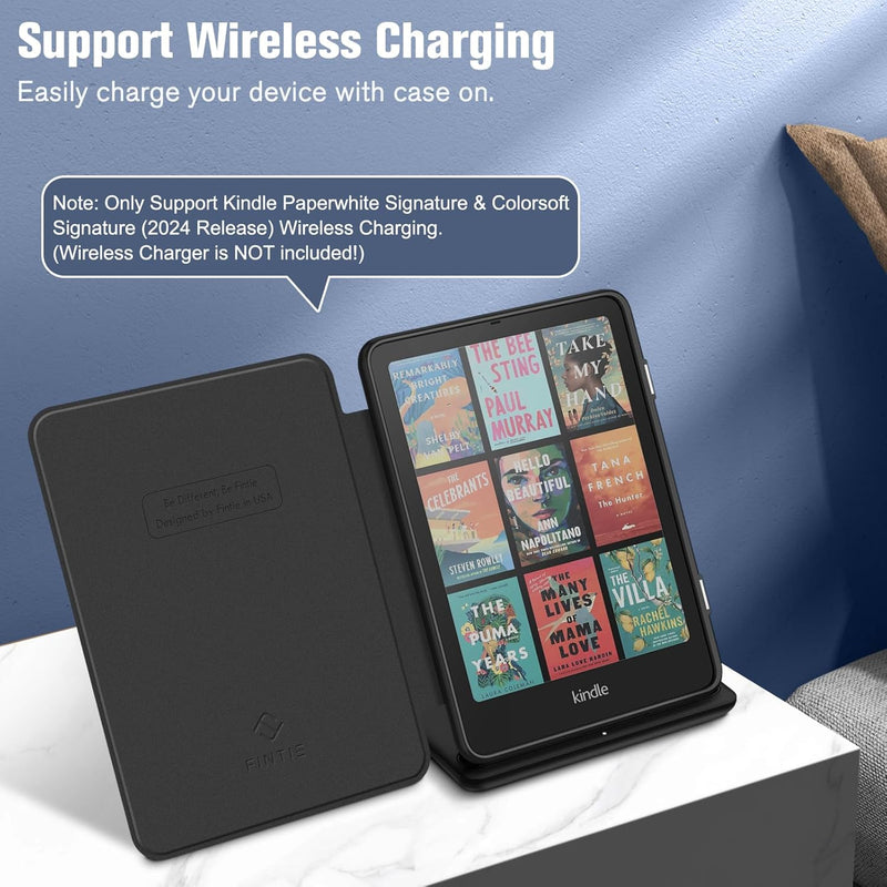 Kindle Colorsoft / Kindle Paperwhite 7" 2024  Hybrid Slim Case with Clear Back | Fintie