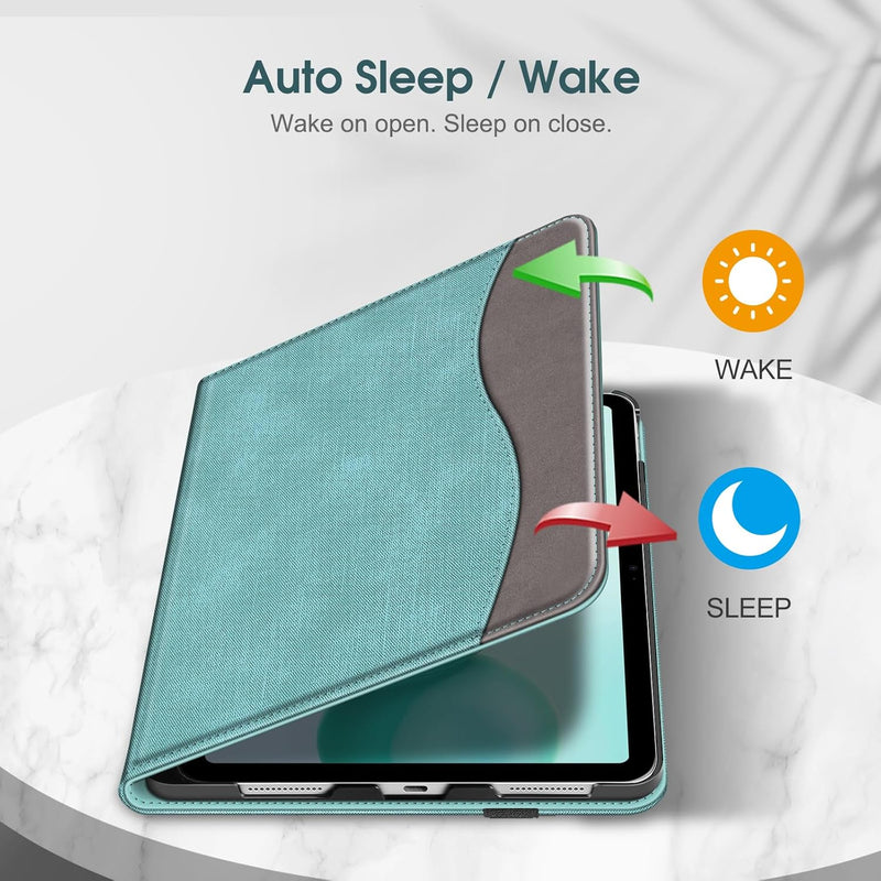 iPad A16 Chip 11" 2025, iPad 10th Gen 10.9" Multi-Angle Viewing Case w/ Pencil Holder | Fintie