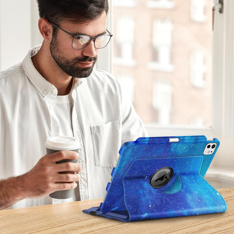 iPad Pro 11-inch 2025/2024 (M5/M4 chip) 360-Degree Swiveling Stand Case | Fintie
