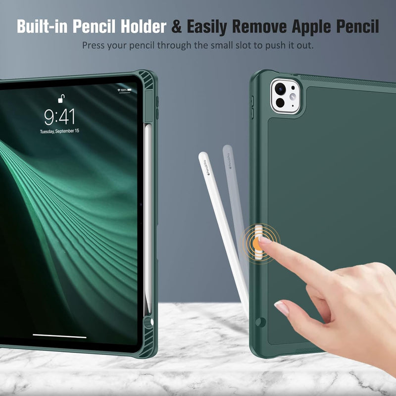 iPad Pro 11" (M5 chip 2025, M4 chip 2024) SlimShell Case with Pencil Holder | Fintie
