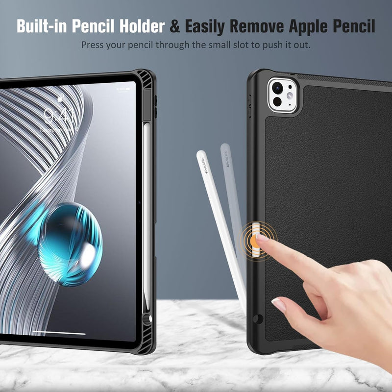 iPad Pro 11" (M5 chip 2025, M4 chip 2024) SlimShell Case with Pencil Holder | Fintie