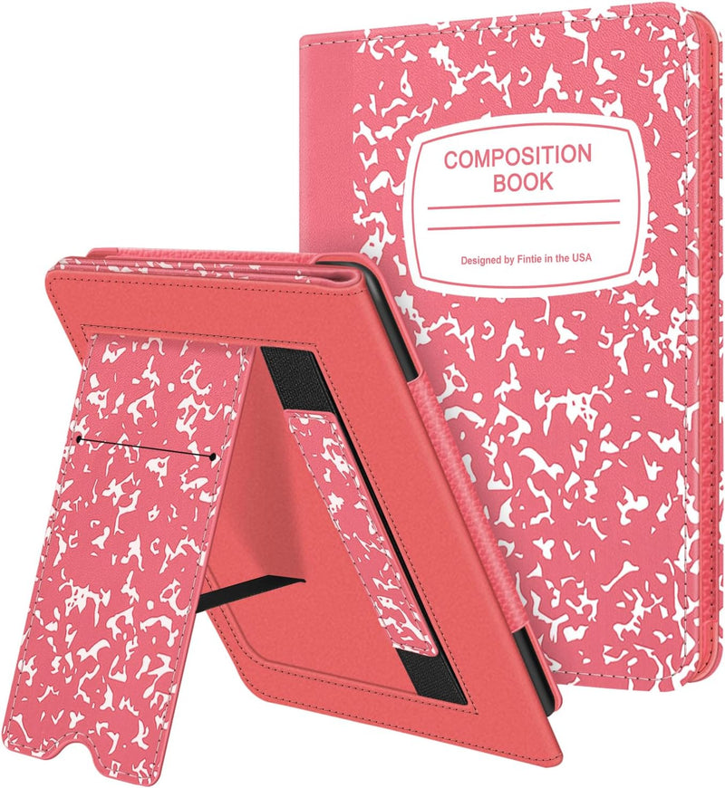 kindle paperwhite 2021 cover in pink composition book pattern