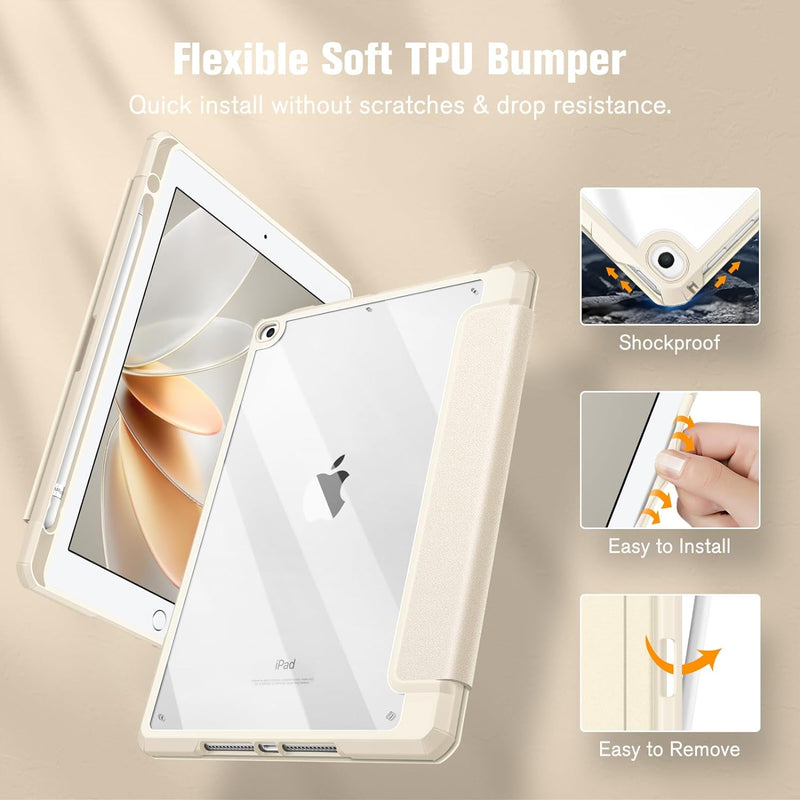 iPad 6th/5th Gen (2018/2017), iPad Air 2nd/1st Gen Hybrid Slim Clear Back Case | Fintie