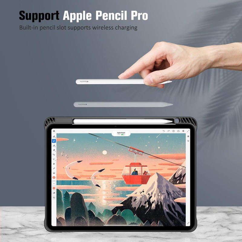 iPad Pro 11" (M5 chip 2025, M4 chip 2024) SlimShell Case with Pencil Holder | Fintie