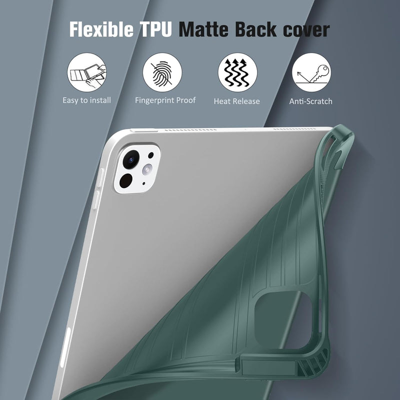 iPad Pro 11" (M5 chip 2025, M4 chip 2024) SlimShell Case with Pencil Holder | Fintie