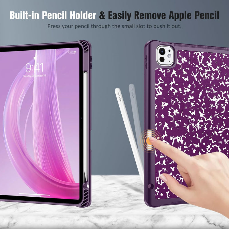 iPad Pro 11" (M5 chip 2025, M4 chip 2024) SlimShell Case with Pencil Holder | Fintie