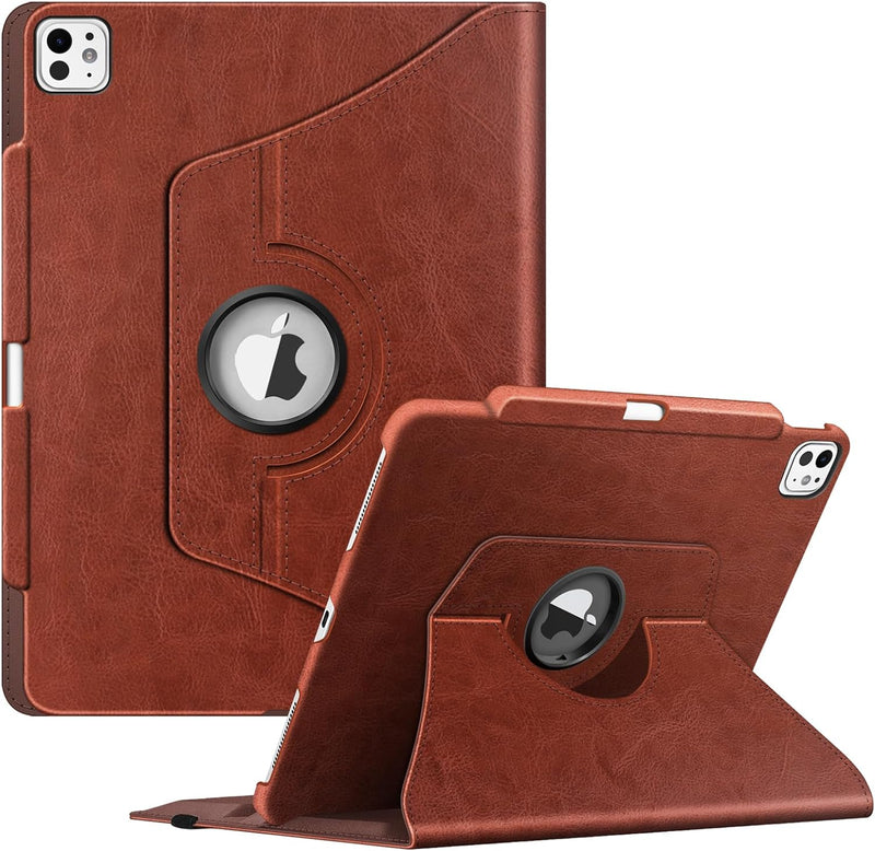 m4 ipad pro 13 rotating case in brown