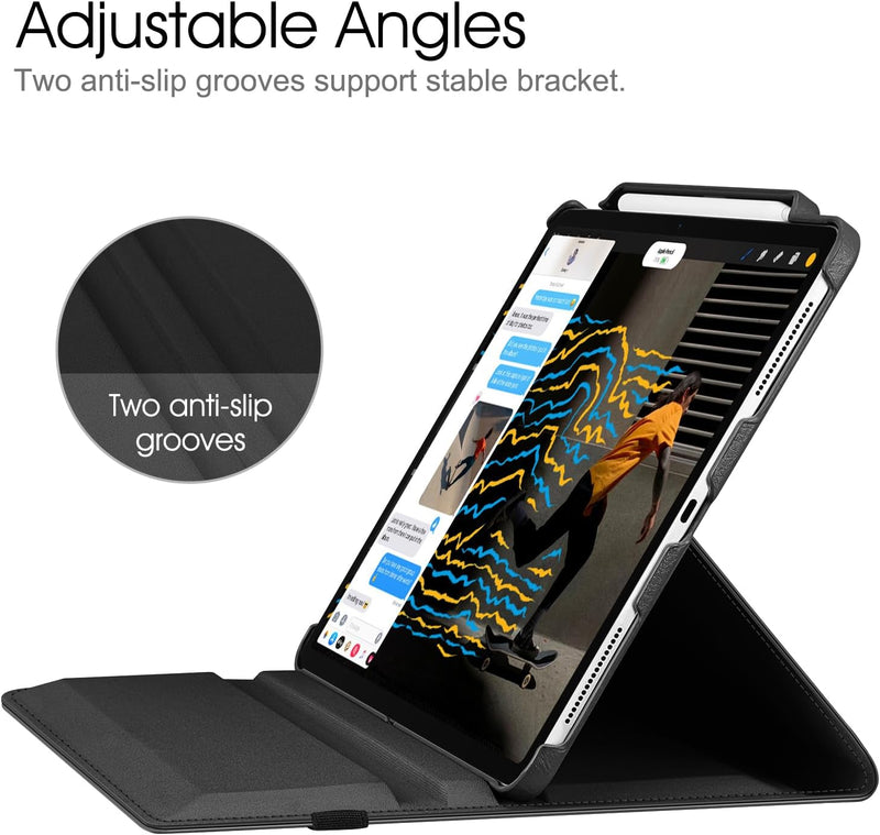 2024 ipad pro 13 case with deep grooves for stable stand
