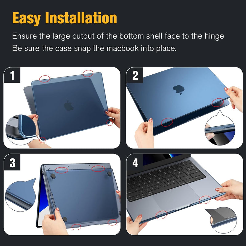 MacBook Pro 14-Inch (M4/M3/M2/M1 Chip, Model A3401/A3185/A3112/A2992/A2918/A2779/A2442 ) Slim Matte Case | Fintie