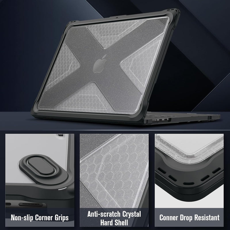 MacBook Air 13.6" M4/M3/M2 Chip (Model A3240/A3113/A2681) Tuatara Rugged Case | Fintie