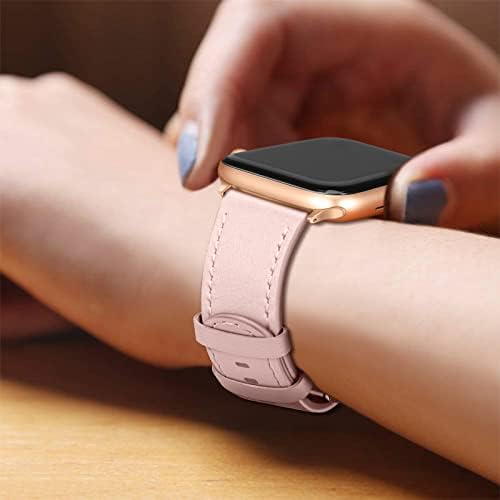 Fintie Leather Band for Apple Watch Series 9/8/7/6/5/4/3/2/1 and iWatch SE