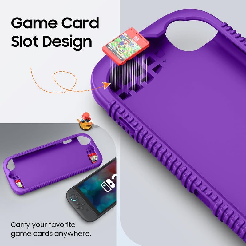 Soft Silicone Case for Nintendo Switch 2 w/Ergonomic Grip and 2 Cartridge Slots, Durable & Anti-Slip | Fintie