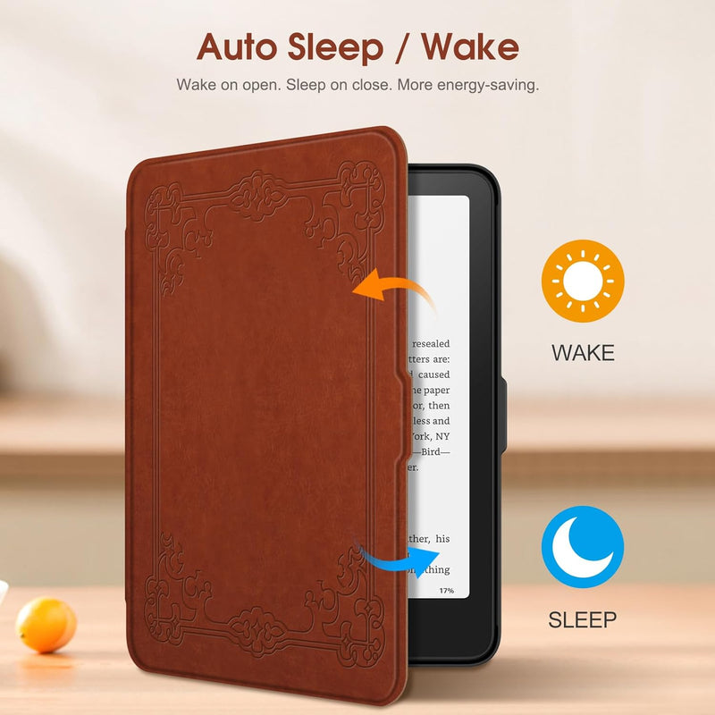 Kindle Paperwhite 7-Inch (12th Gen, 2024)/Kindle Colorsoft 2024 Slim PU Leather Case | Fintie