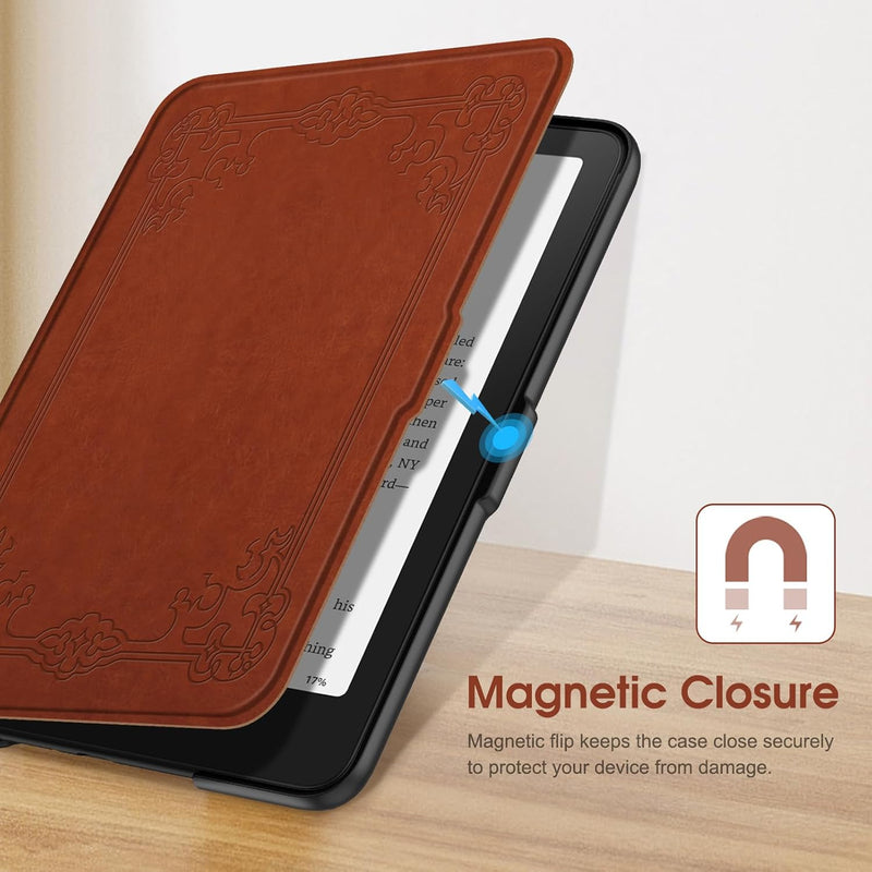 Kindle Paperwhite 7-Inch (12th Gen, 2024)/Kindle Colorsoft 2024 Slim PU Leather Case | Fintie