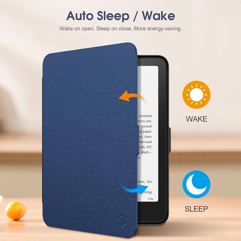 Kindle Paperwhite 7-Inch (12th Gen, 2024)/Kindle Colorsoft 2024 Slim PU Leather Case | Fintie