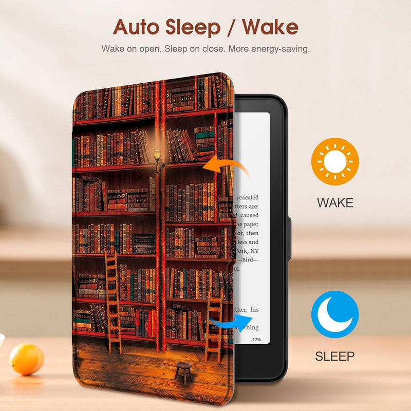 Kindle Paperwhite 7-Inch (12th Gen, 2024)/Kindle Colorsoft 2024 Slim PU Leather Case | Fintie