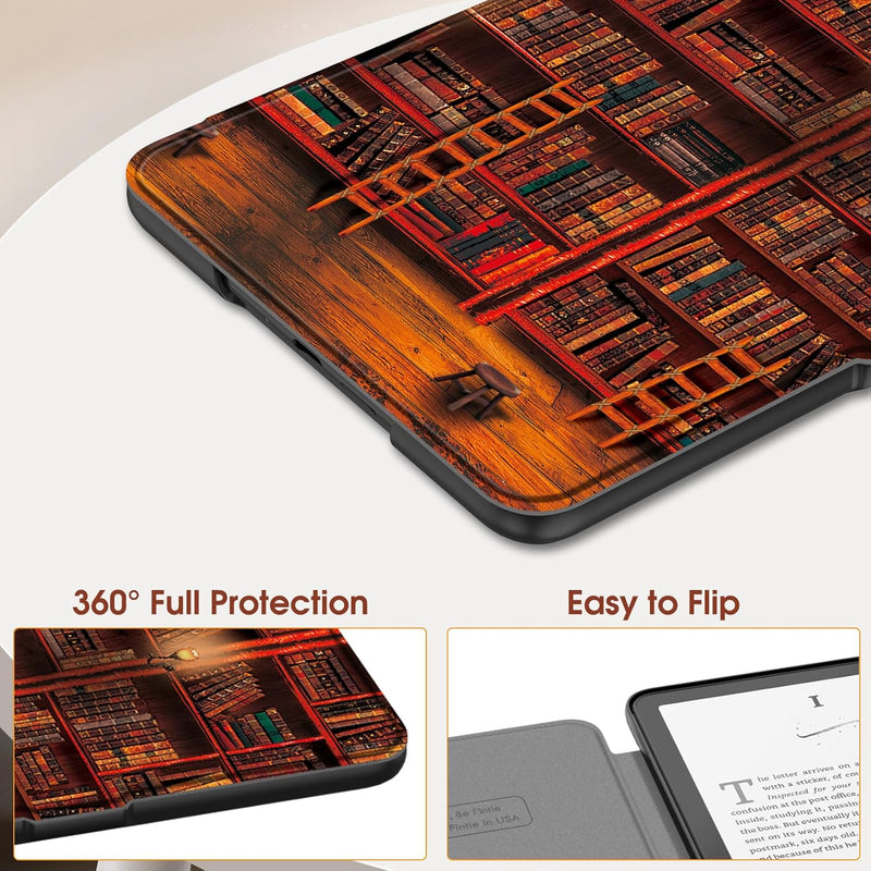 Kindle Paperwhite 7-Inch (12th Gen, 2024)/Kindle Colorsoft 2024 Slim PU Leather Case | Fintie