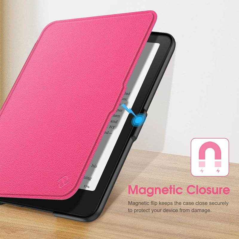 Kindle Paperwhite 7-Inch (12th Gen, 2024)/Kindle Colorsoft 2024 Slim PU Leather Case | Fintie