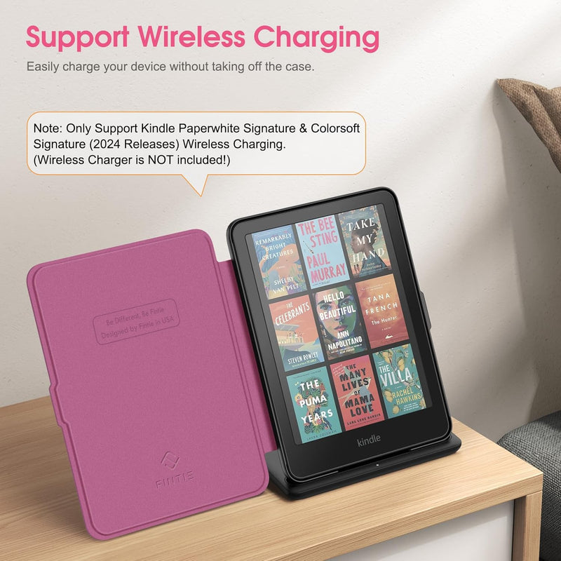 Kindle Paperwhite 7-Inch (12th Gen, 2024)/Kindle Colorsoft 2024 Slim PU Leather Case | Fintie