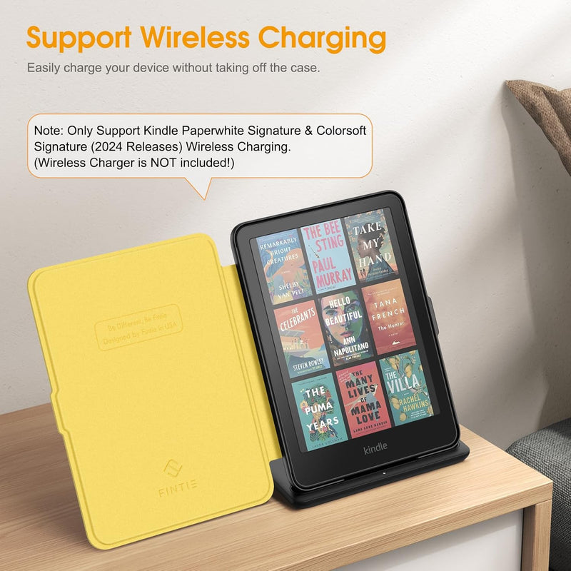Kindle Paperwhite 7-Inch (12th Gen, 2024)/Kindle Colorsoft 2024 Slim PU Leather Case | Fintie