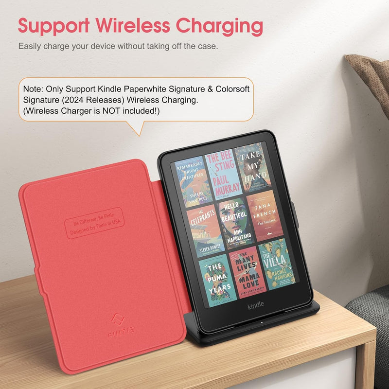 Kindle Paperwhite 7-Inch (12th Gen, 2024)/Kindle Colorsoft 2024 Slim PU Leather Case | Fintie